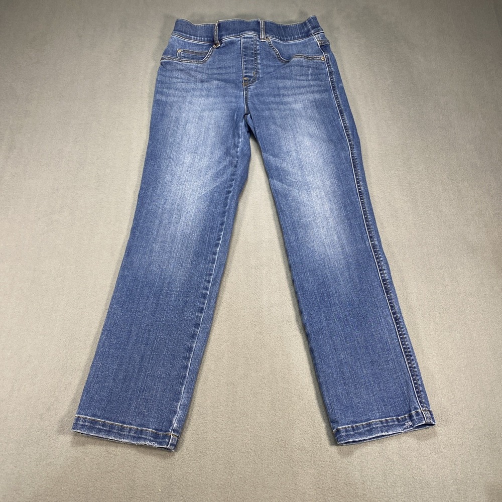 Spanx Small Ankle Straight Leg Jeans in Vintage Indigo Medium Wash Denim 20356Q